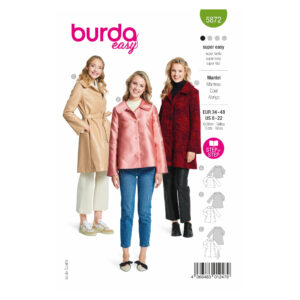 Burda Style Schnittmuster Nr. 5872 - Mantel - A-Linie - kurz oder lang