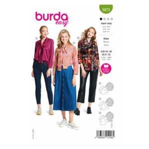 Burda Style Schnittmuster Nr. 5873 - Bluse - V-Ausschnitt - Schalkragen