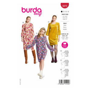 Burda Style Schnittmuster Nr. 5875 - Kleid - Figur umspielend - Raglan-Ärmel