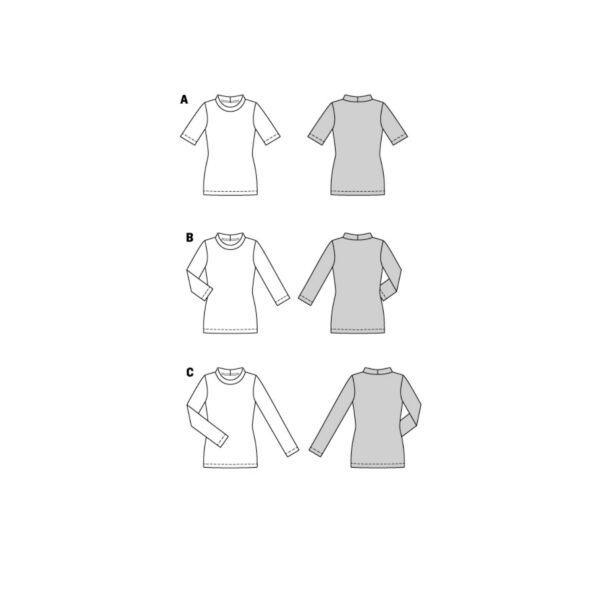 Burda Style Schnittmuster Nr. 5876 - Shirt - Basics im T-Shirt-Bereich – Bild 8