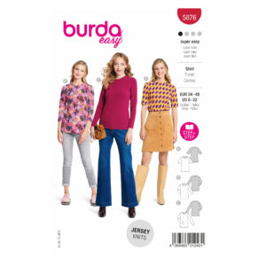 Burda Style Schnittmuster Nr. 5876 - Shirt - Basics im T-Shirt-Bereich
