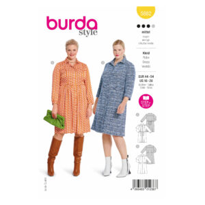 Burda Style Schnittmuster Nr. 5882 - Kleid - Hemdkleid mit Kragen