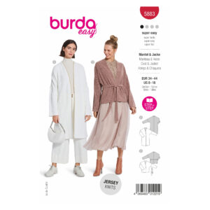 Burda Style Schnittmuster Nr. 5883 - Mantel und Jacke - vielseitig kombinierbar