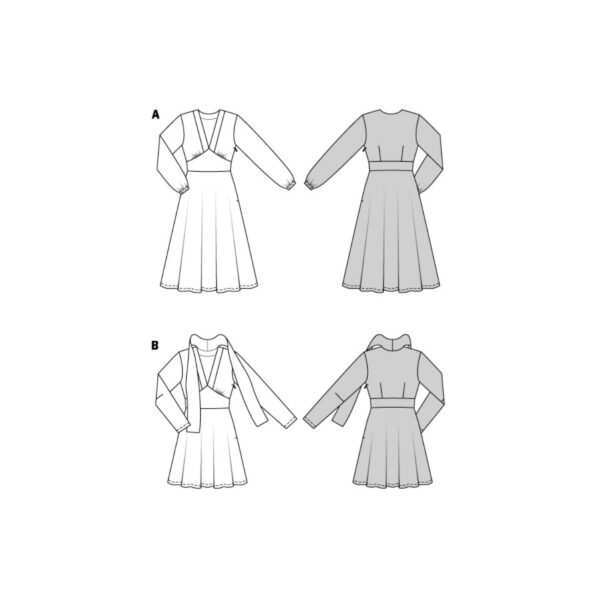 Burda Style Schnittmuster Nr. 5885 - Kleid - feminin - glockig ausgestellt – Bild 9