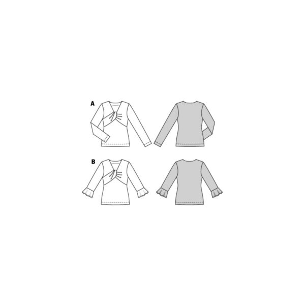Burda Style Schnittmuster Nr. 5886 - Shirt - asymmetrische Schnittführung – Bild 9