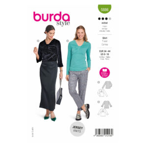 Burda Style Schnittmuster Nr. 5886 - Shirt - asymmetrische Schnittführung