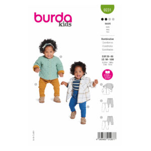 Burda Kids Schnittmuster Nr. 9231 - Kombination - Jacke und Schlupfhose