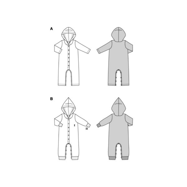 Burda Kids Schnittmuster Nr. 9232 - Overall - Jumpsuit - knöpfbar – Bild 9