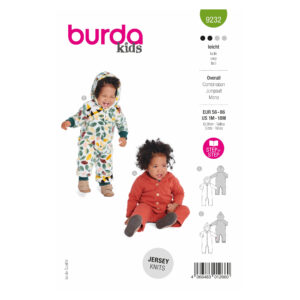 Burda Kids Schnittmuster Nr. 9232 - Overall - Jumpsuit - knöpfbar