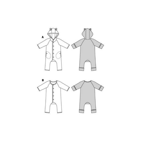 Burda Kids Schnittmuster Nr. 9235 - Overall - Jumpsuit - knöpfbar – Bild 7