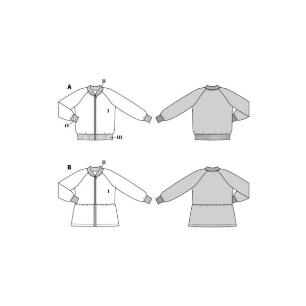Burda Kids Schnittmuster Nr. 9237 - Sweater - Blouson - Raglanärmel - lässig – Bild 7
