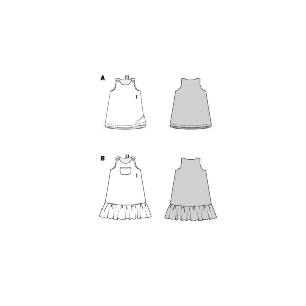 Burda Kids Schnittmuster Nr. 9238 - Kleid - Hängerchen - leicht ausgestellt – Bild 11