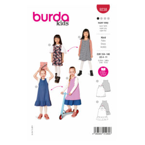 Burda Kids Schnittmuster Nr. 9238 - Kleid - Hängerchen - leicht ausgestellt
