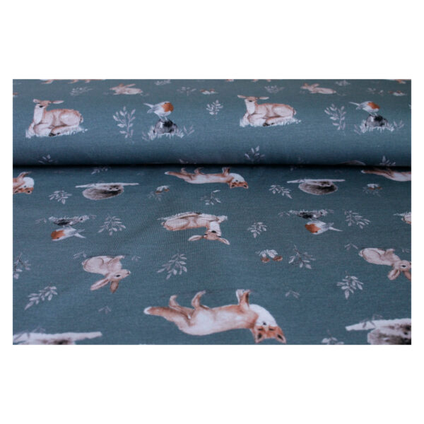 18.50EUR/ 1m - Baumwolljersey, Kindermotiv - Tiere - Forest Animals by Christiane Zielinski – Bild 3