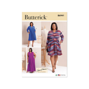 Butterick Schnittmuster - B6941 - Kleid mit Taillenbund, starke Größen