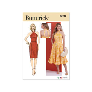 Butterick Schnittmuster - B6942 - sommerliches Trägerkleid mit Nackenband