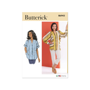 Butterick Schnittmuster - B6943 - legere Bluse mit weitem Ärmel