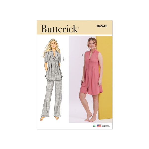 Butterick Schnittmuster - B6945 - Kleid oder Freizeitanzug für Damen