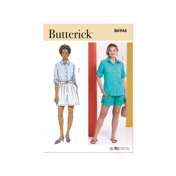 Butterick Schnittmuster - B6946 - Damenshorts und Bluse