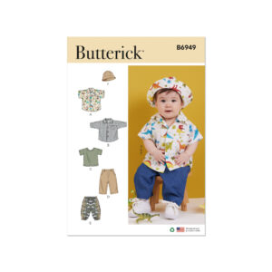 Butterick Schnittmuster - B6949 - Babykombination- Hose und Hemd