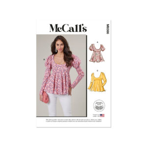 McCalls Schnittmuster M8386 - Bluse mit Schösschen und Puffärmel