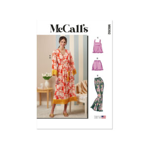 McCalls Schnittmuster M8392 - Hausanzug, Hauskleid, Shorty, Morgenmantel
