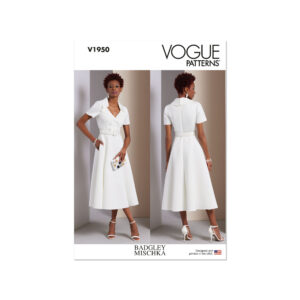 Vogue Schnittmuster V1950 - schlichtes, elegantes Kleid mit Reverskragen