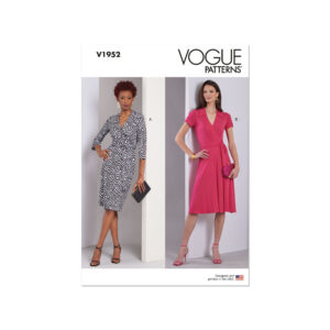 Vogue Schnittmuster V1952 - schlichtes, Wickelkleid in zwei Varianten