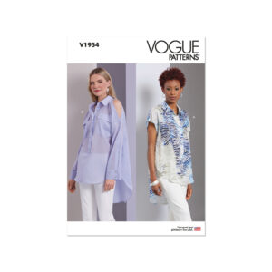 Vogue Schnittmuster V1954 - raffinierte Bluse mit längerem Rückenteil
