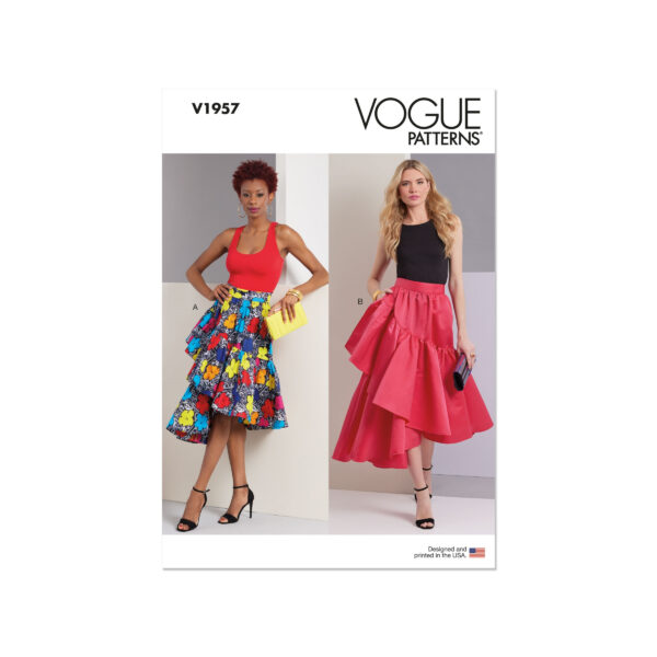 Vogue Schnittmuster V1957 - Stufenrock mit Volant