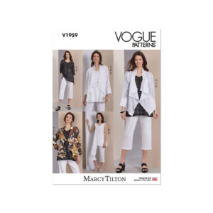 Vogue Schnittmuster V1959 - Damenkombination, Shirt, Bluse, Jacke, Hose