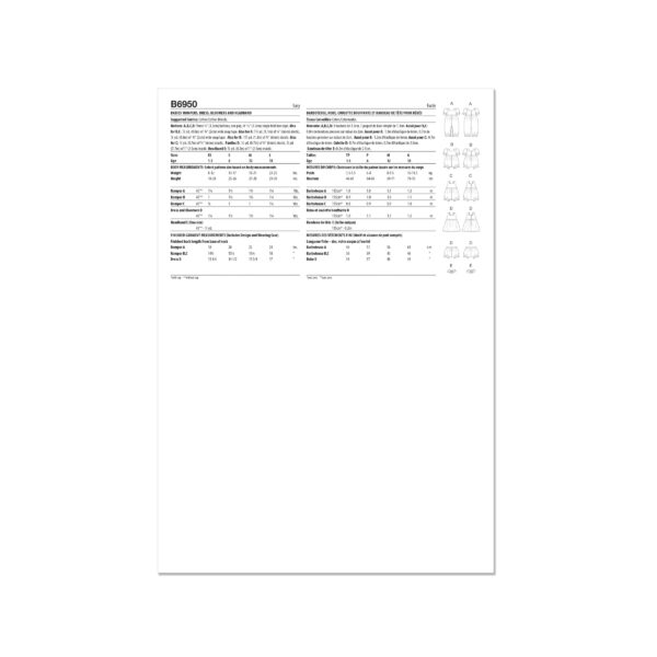 Butterick Schnittmuster - B6950 - Babykombination- Overall, Pumphose und Kleid – Bild 8