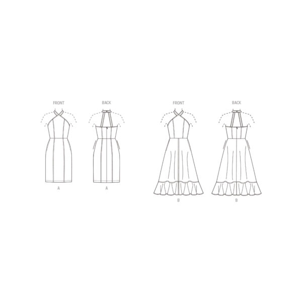 Butterick Schnittmuster - B6942 - sommerliches Trägerkleid mit Nackenband – Bild 6