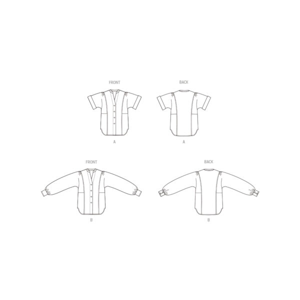 Butterick Schnittmuster - B6943 - legere Bluse mit weitem Ärmel – Bild 7