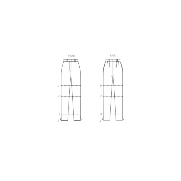 Butterick Schnittmuster - B6944 - schlichte Hose mit schrägen Tascheneingriffen – Bild 9