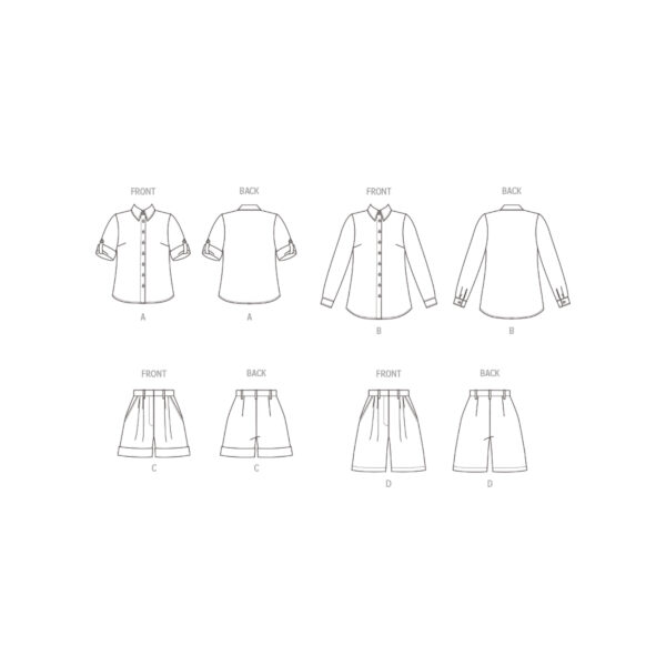 Butterick Schnittmuster - B6946 - Damenshorts und Bluse – Bild 7