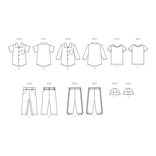 Butterick Schnittmuster - B6949 - Babykombination- Hose und Hemd – Bild 10