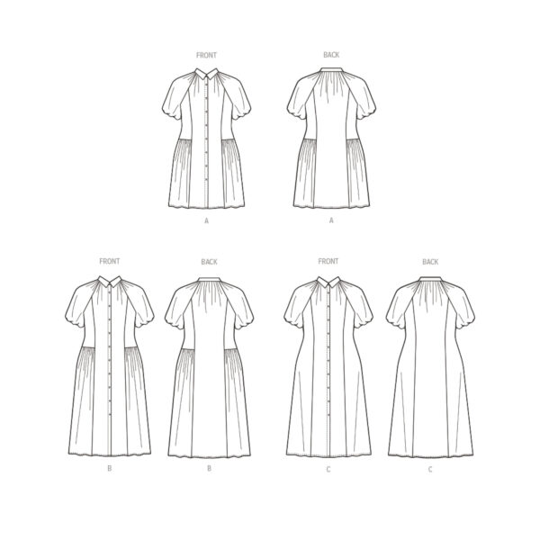 McCalls Schnittmuster M8385 - legeres Sommerkleid mit Raglanärmeln, starke Größen – Bild 8