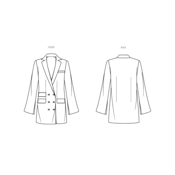 knowME Schnittmuster - ME2034 - langer Blazer, doppelreihig geknöpft – Bild 6