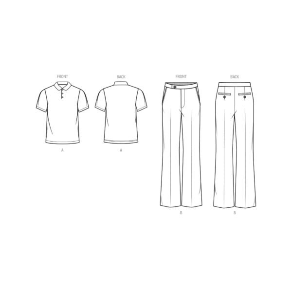 knowME Schnittmuster - ME2035 - Herrenhose und Poloshirt – Bild 7