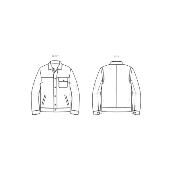 knowME Schnittmuster - ME2036 - sportliche Herrenjacke, Hemdjacke – Bild 9