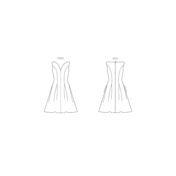 Vogue Schnittmuster V1949 - elegantes ärmelloses Kleid – Bild 6