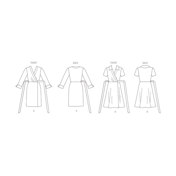 Vogue Schnittmuster V1952 - schlichtes, Wickelkleid in zwei Varianten – Bild 9