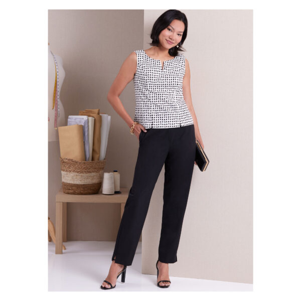 Butterick Schnittmuster - B6944 - schlichte Hose mit schrägen Tascheneingriffen – Bild 2