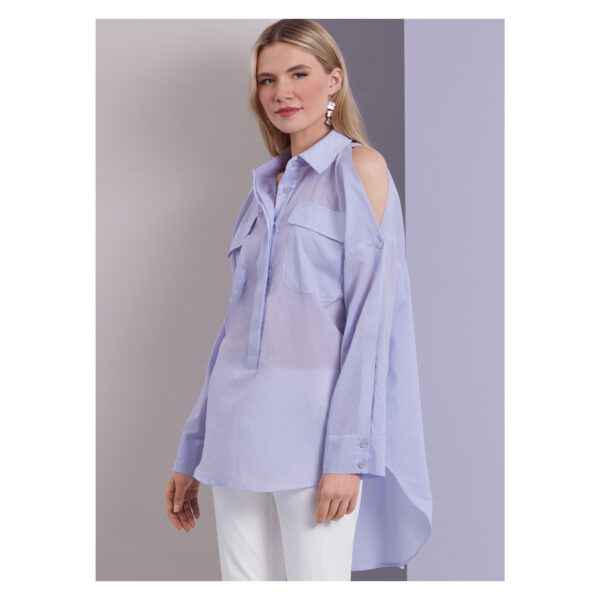 Vogue Schnittmuster V1954 - raffinierte Bluse mit längerem Rückenteil – Bild 2