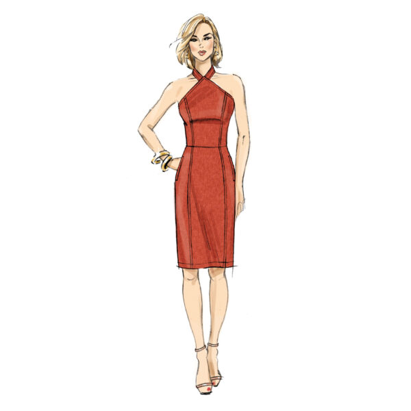 Butterick Schnittmuster - B6942 - sommerliches Trägerkleid mit Nackenband – Bild 3