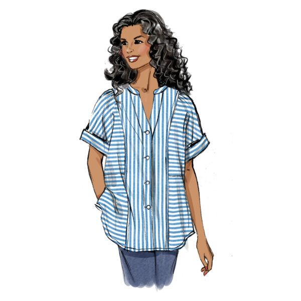 Butterick Schnittmuster - B6943 - legere Bluse mit weitem Ärmel – Bild 3