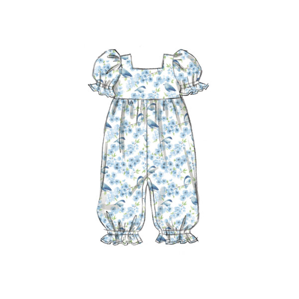Butterick Schnittmuster - B6950 - Babykombination- Overall, Pumphose und Kleid – Bild 3