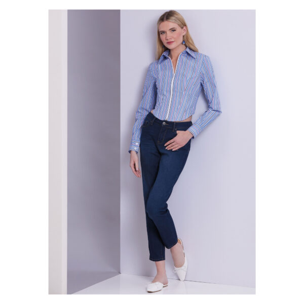 Vogue Schnittmuster V1956 - körperbetonte Bluse mit Reißverschluss – Bild 4