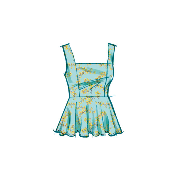 McCalls Schnittmuster M8388 - Bluse mit Schösschen und Karreeausschnitt – Bild 5